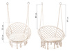 Cadeira suspensa Boho baloiço de jardim com almofada