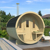 Градинска сауна Barrel 250 с 4 места / Електрическа печка Harvia Harvia или Harvia на дърва / Висококачествен скандинавски смърч (Thermwood) | Уелнес | Релаксация | Спа | Релаксация | Естествено дърво | Готов за монтаж