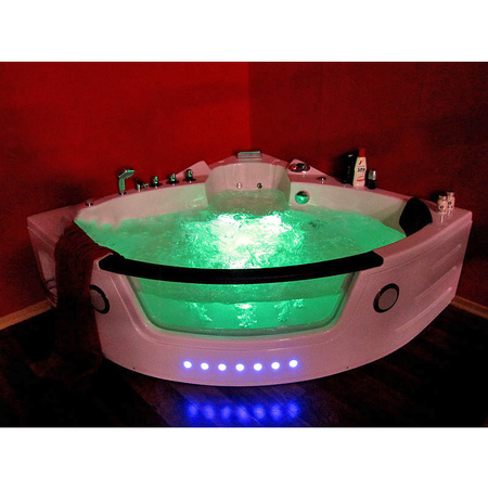 ORINO 632BH Banheira de Hidromassagem Branca com Aquecedor 157x157 cm – Banheira SPA Moderna