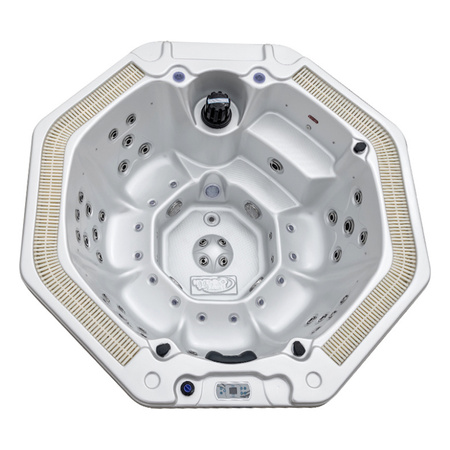 Trädgårdsjacuzzi SPA107 220x220 cm – lyxigt SPA-badkar för 6 personer