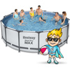 Garden Pool 427 x 122 cm 19W1 Bestway 5612X Bubble Machine gratis