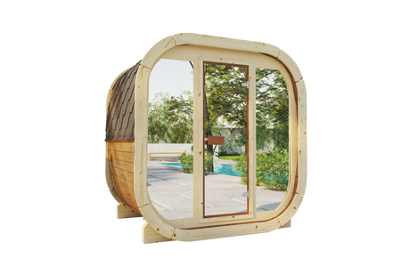 Āra sauna Eke 130 3-4 personām / tikai elektriskā apkure / augstas kvalitātes ziemeļu egles (priežu termālā koksne) | Wellness | Relaksācija | SPA | Wellness | Relaksācija | SPA | Ziemeļu stils | Termālā koksne