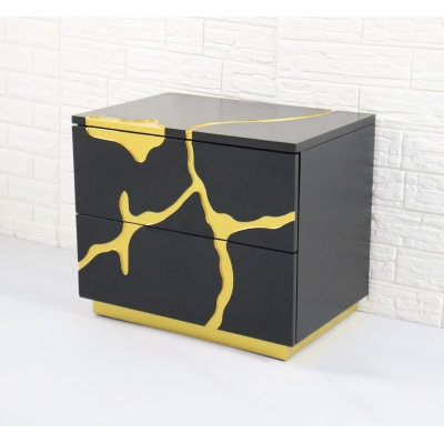 Espectacular MESITA DE NOCHE – MAGNETIC BLACK 50×60×40 cm