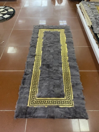 VERSACE style sheepskin rug - an elegant and unique element of your interior