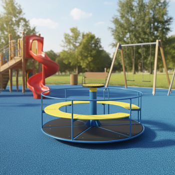 TE217-R-PE iso karuselli - vankka ja turvallinen leikkipaikan vetonaula.