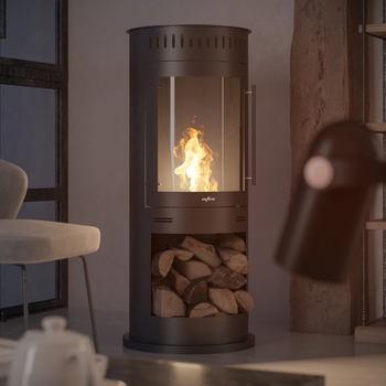 INCOZA 4 Biokominek wolnostojący | czarny | Koza na biopaliwo | Szyba hartowana | Regulacja płomienia