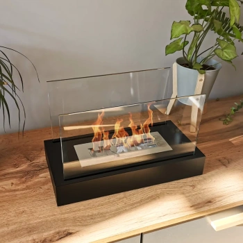 Chimenea de bioetanol independiente Home negro mate