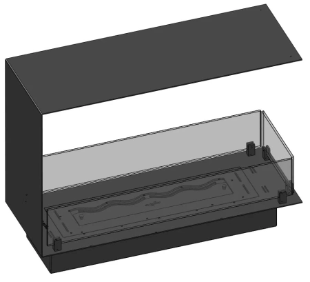 INSIDE BLACK 1000 bio-fireplace burner – luxurious fire in your interior