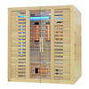 MO-RL4S XL Sauna de infrarrojos con piedra de sal | Wellness | Relax | SPA | Madera Natural | Madera Termotratada