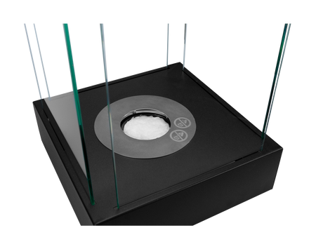 "Sunset Garden Mini" laisvai pastatomas biojėgainės židinys matinės juodos spalvos - nedidelis ekologiškas biojėgainės židinys, idealiai tinkantis interjerui ir terasoms