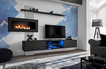 Built-in bio-fireplace Modern fireplace TV cabinet Wall-mounted fireplace ZPG FLB Built-in cabinet