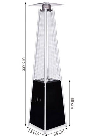 Gas Patio Heater 13 kW Glass Garden with Cover | Garden furniture, relaxation, modern style
