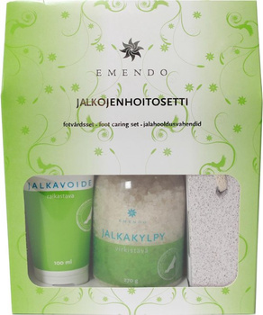 Emendo Foot care set /Refreshing foot balm 100 ml, pumice and Refreshing foot salt 270 g.