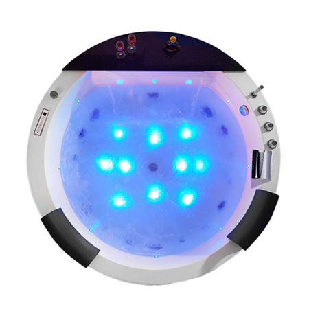 Bubbelbad DELLA 916 met bruine omkasting 170x170 cm – elegantie en luxe in uw badkamer