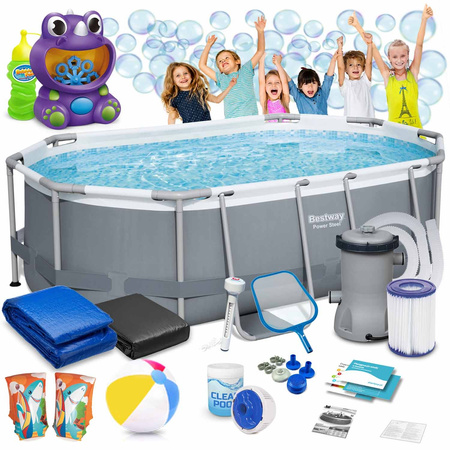 Pool de jardin 305 x 200 x 84 cm 17in1 Bestway 5614a + Machine à bulles gratuite gratuitement