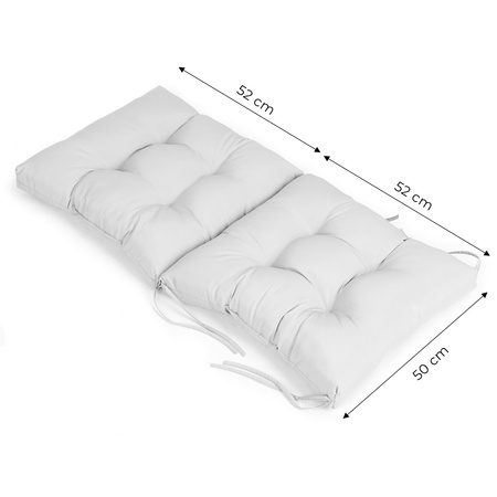 Mehka blazina za stol vrtni ležalnik siva 52 x 52 x 50 cm | vrtno pohištvo, prosti čas, sodoben slog