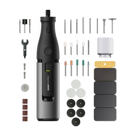 Прецизійна багатофункціональна шліфувальна машина 12В набір 36 ел. HOTO QWLDM002 35000ОБ/ХВ