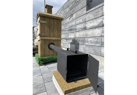 Бетонна коптильня HEBE - класична садова коптильня з коптильною камерою