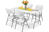 Klappbarer Cateringtisch, Länge 240 cm – weiß
