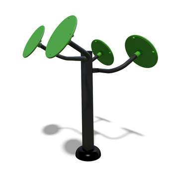 Entrenador de hombros, brazos y muñecas (2 ruedas) SM107 – fitness al aire libre