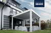 Pergola SB 400 prostostoječa / stenska - Sodobna vrtna pergola iz aluminija z nadstreškom