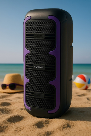 SQUEAK BeatOne 45W Bluetooth bezvadu skaļrunis ar karaoke un RGB funkciju - USB-C, microSD