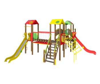 Play Set “Castle – NEW” T903 NEW — 4 towers, active fun for kids, playground