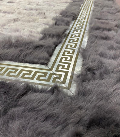 Handgemaakt natuurlijk schapenvacht vloerkleed bont luxe cadeau voor thuis groot langpolig vloerkleed