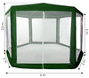 Carpa pabellón de jardín comercial 2x2x2 m con mosquitera verde MultiGarden