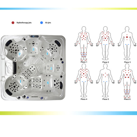 Jacuzzi za vrt SPA703A 230x230 cm – luksuzna SPA kada s hidromasažom