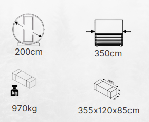 Lyxig tunnbastu EDA 350 – för 6–8 personer, vedeldad eller elektrisk, för tradition och en unik bastuatmosfär