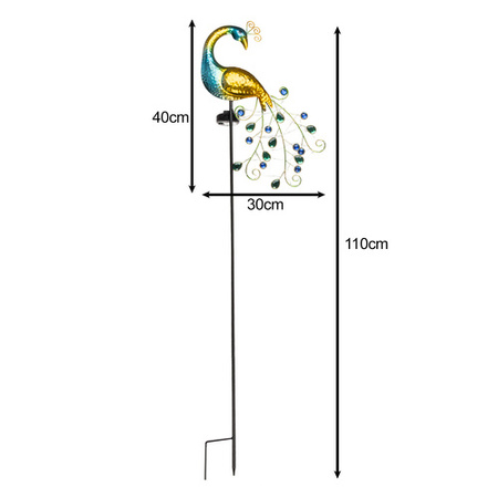 Gardlov 25281 påfugl solcellelampe