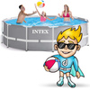 Piscina da Giardino con Struttura – 366 x 99 cm, 17 in 1 + Macchina per Bolle Gratis