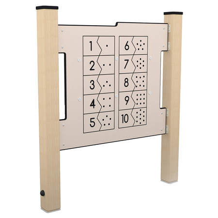 Pädagogische Spielplatztafel LK608: Erlernen von Zahlen, Zählen und Geometrischen Formen