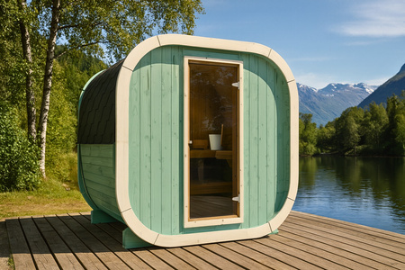 Lauko pirtis "Eke 130" 3-4 asmenims / NAUJOJI RAINBOW KOLEKCIJA / Tik elektrinis šildymas / Aukštos kokybės šiaurietiška eglės (pušies terminė mediena) | Wellness | Relaxation | SPA | Wellness | Relaxation | SPA | Nordic style | Thermal wood