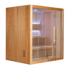 Sausā sauna 4 personām ar HARVIA 6 kW plīti 180 x 140 x 200 cm | Wellness | Relax | SPA | Panorāmas stikls | Ģimenei un draugiem
