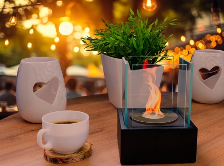 Freestanding biofireplace Smart black structural matte