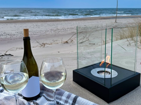 Sunset Garden Mini vapaasti seisova bioetanolitakka mattamusta - pieni, ekologinen bioetanolitakka, joka sopii sisätiloihin ja terasseille.