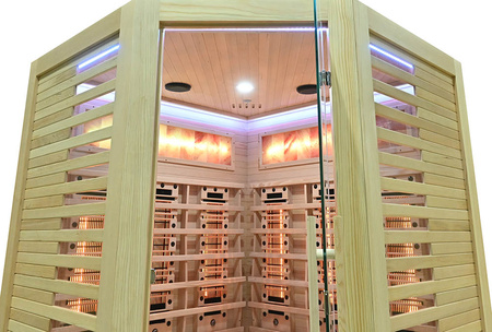 MO-RL3CST Infrared sauna with salt stone + tourmalines | Modern Design | For Family and Friends