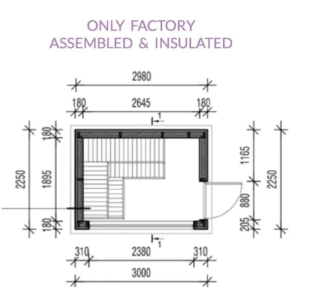 Utomhusbastu/MODULÄR BASTU KALLE “L”
