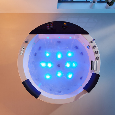 Wanna z Hydromasażem Della 916 z Obudową 170x170 cm – Nowoczesna Wanna SPA do Łazienki