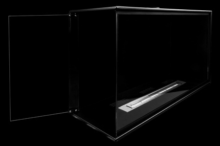 Cheminée bio encastrable d'angle, gauche – BIO-EKO | Cheminée écologique et moderne