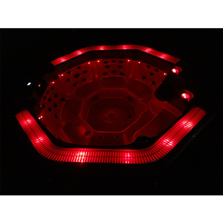 Trädgårdsjacuzzi SPA107 220x220 cm – lyxigt SPA-badkar för 6 personer