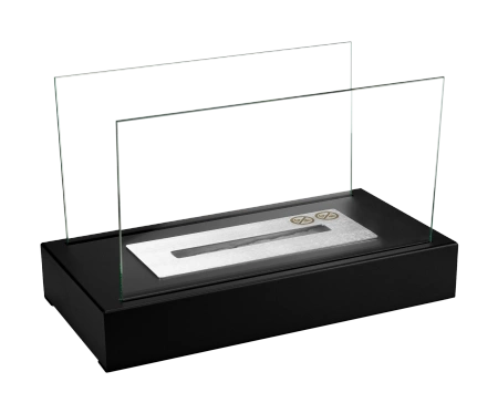 Prostostoječe biokamino Glow black structural matt - sodoben dizajn in ekološka toplina