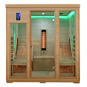 MO-RL4SL Saună cu infraroșu cu șezlonguri și piatră de sare | Wellness | Relaxare | Spa | Gata de asamblare | Stil scandinav