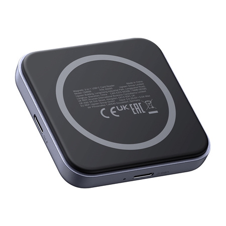 Ugreen CM898 3-в-1 адаптер / четец на карти, USB-C, MagSafe, SD/TF (черен)