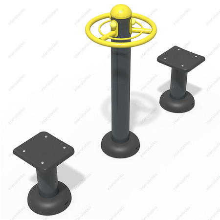 Double Seated Twister SE114-S – Equipamento profissional ao ar livre para treino de músculos abdominais e quadris