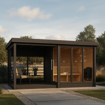 Sauna Ogrodowa ANITA – Nowoczesna Sauna Zewnętrzna na Piec Elektryczny, Idealna do Relaksu i Domowego SPA