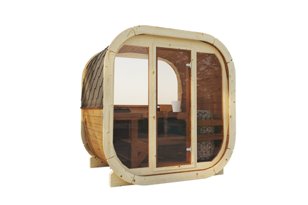 Āra sauna Eke 130 3-4 personām / JAUNA RAINBOW KOLEKCIJA / Tikai elektriskā apkure / Augstas kvalitātes ziemeļu egles (priežu termālā koksne) | Wellness | Relaksācija | SPA | Wellness | Relaksācija | SPA | Ziemeļu stils | Termālā koksne