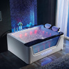 Tugela 913 black whirlpool bathtub 170x130 cm – designer corner SPA bathtub